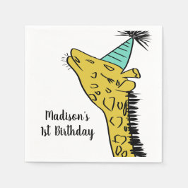 Giraffee Doodle Zoo Safari Party Serviette