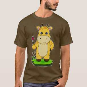 Giraffeglas aus Rotwein T-Shirt