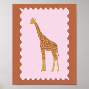 Giraffen-Abstrakt-Cute-Poster Poster