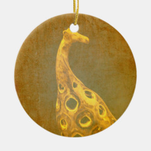 Giraffen-abstrakte Weihnachtsverzierung Keramik Ornament