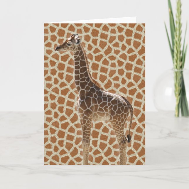 Giraffen-Anmerkungs-Karte Karte (Vorderseite)