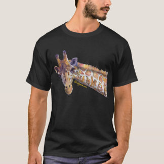 Giraffen-Aquarell-Sommer-Dunkelheits-T-Shirt T-Shirt