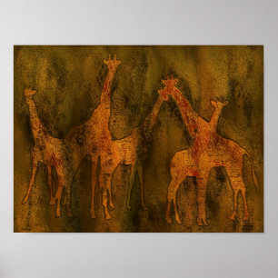 Giraffen Art Mural Poster