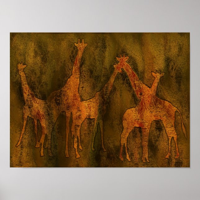 Giraffen Art Mural Poster (Vorne)