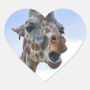 Giraffen-Aufkleber Herz-Aufkleber