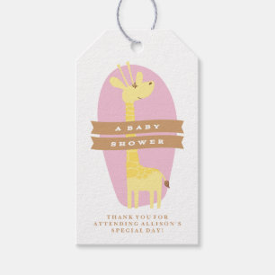 Giraffen-Babyparty danken Ihnen Geschenk-Umbau Geschenkanhänger