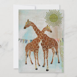 Giraffen-Babyparty-Sonnenschein-Einladung Einladung