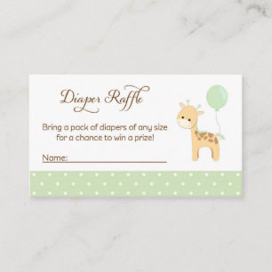 Giraffen-Babyparty-Windelraffle-Karten Begleitkarte