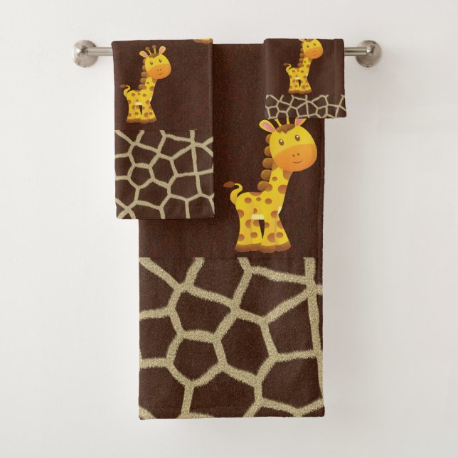 Giraffen-Badezimmer-Tuch-Set Badhandtuch Set (Insitu)