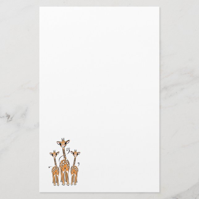 Giraffen Briefpapier (Vorderseite)