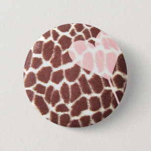 Giraffen-Druck-Herz Button