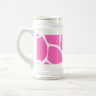 Giraffen-Druck-Muster im hellen Rosa Bierglas