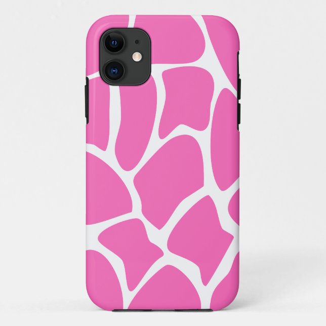 Giraffen-Druck-Muster im hellen Rosa Case-Mate iPhone Hülle (Rückseite)