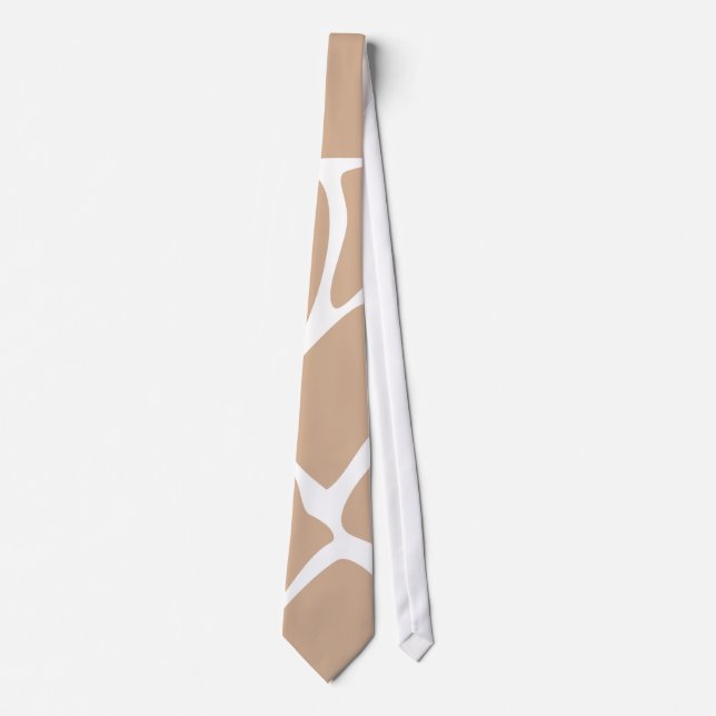 Giraffen-Druck-Muster in der Beige Krawatte (Vorderseite)