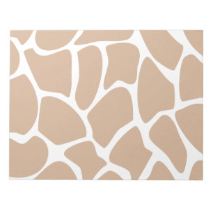 Giraffen-Druck-Muster in der Beige Notizblock