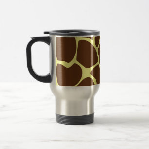 Giraffen-Druck-Muster in dunklem Brown Reisebecher