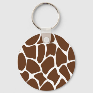 Giraffen-Druck-Muster in dunklem Brown Schlüsselanhänger