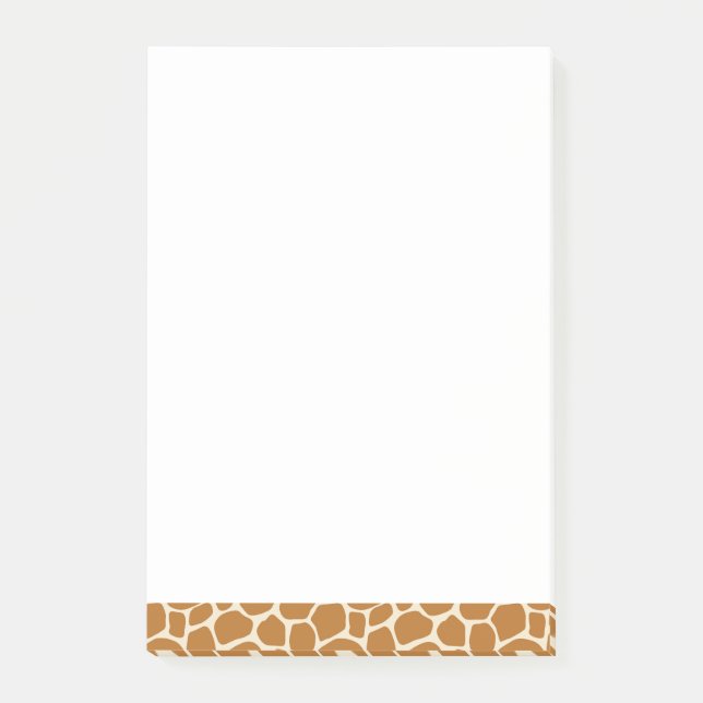 Giraffen-Druck Post-it Klebezettel (Vorderseite)