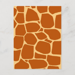 Giraffen-Druckmuster Postkarte
