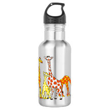 Giraffen-Familie in der orange und gelben