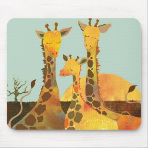 Giraffen-Familie Mousepad
