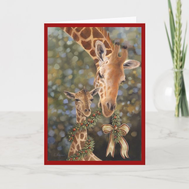 Giraffen-Feiertags-Karte Feiertagskarte (Vorderseite)