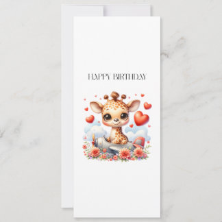 Giraffen-Flugzeug-Geburtstag Einladung