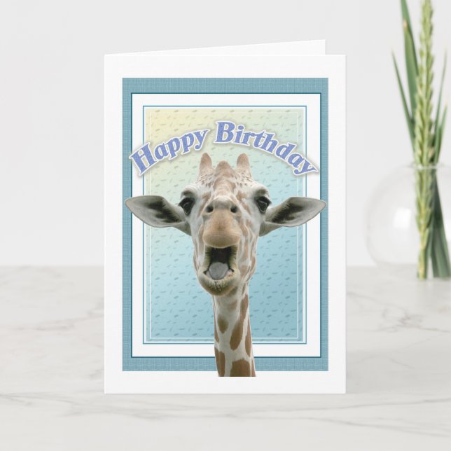Giraffen-Geburtstag Karte (Vorderseite)