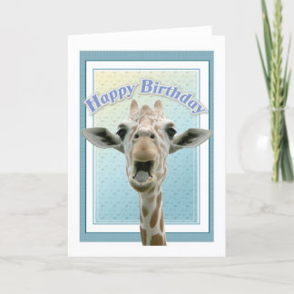 Giraffen-Geburtstag Karte