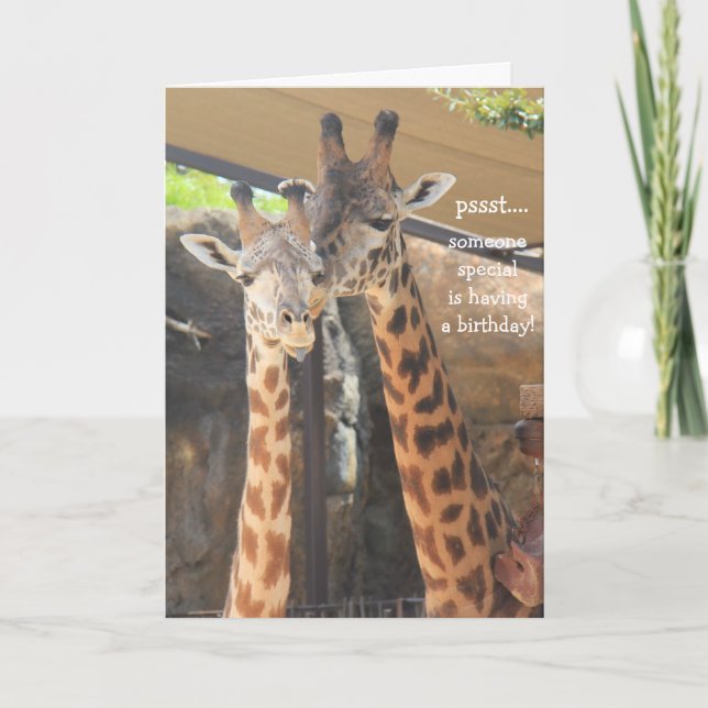 Giraffen Geburtstagskarte für jemanden Karte (Vorderseite)