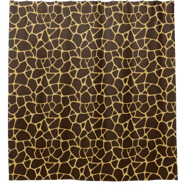 Giraffen-gepunkteter Hintergrund Duschvorhang (Vorderseite)