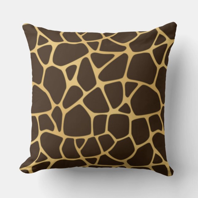 Giraffen-gepunkteter Hintergrund Kissen (Vorderseite)