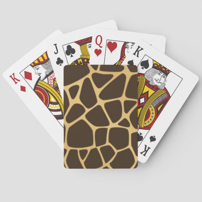 Giraffen-gepunkteter Hintergrund Spielkarten (Rückseite)