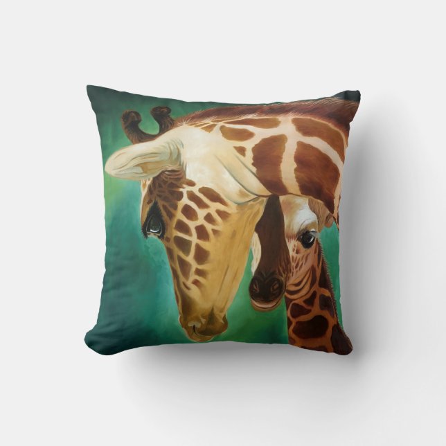 Giraffen-GeschwisterSnuggle Kissen (Vorderseite)