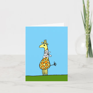 Giraffen-Glückwunschkarte zur Genesung Karte
