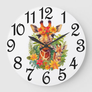 Giraffen große Uhr