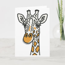 Giraffen-Grußkarte