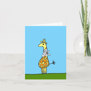 Giraffen-Grußkarte gute Besserung Karte