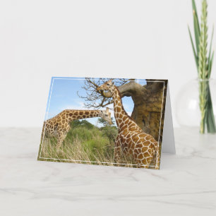 Giraffen-Grußkarte Karte