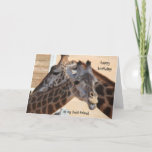 Giraffen Happy Birthday Best Friend, leer innen Karte<br><div class="desc">Giraffen Happy Birthday Best Friend,  leer innen</div>