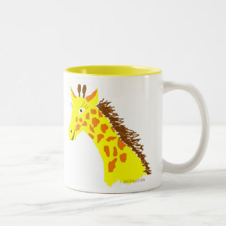 Giraffen-heiße Schokoladen-Tasse Zweifarbige Tasse