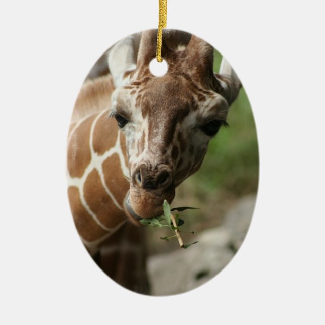 Giraffen-Imbiss-Verzierung Keramik Ornament (Vorne)