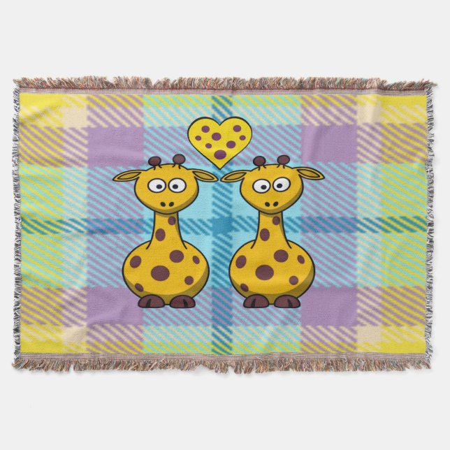 Giraffen in der Liebe Decke (Vorderseite)