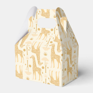 Giraffen in der Savannah in Gelb Geschenkschachtel