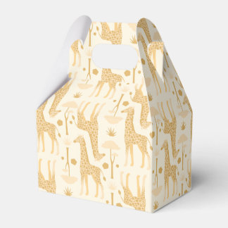 Giraffen in der Savannah in Gelb Geschenkschachtel