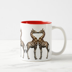 Giraffen in Liebe Zweifarbige Tasse