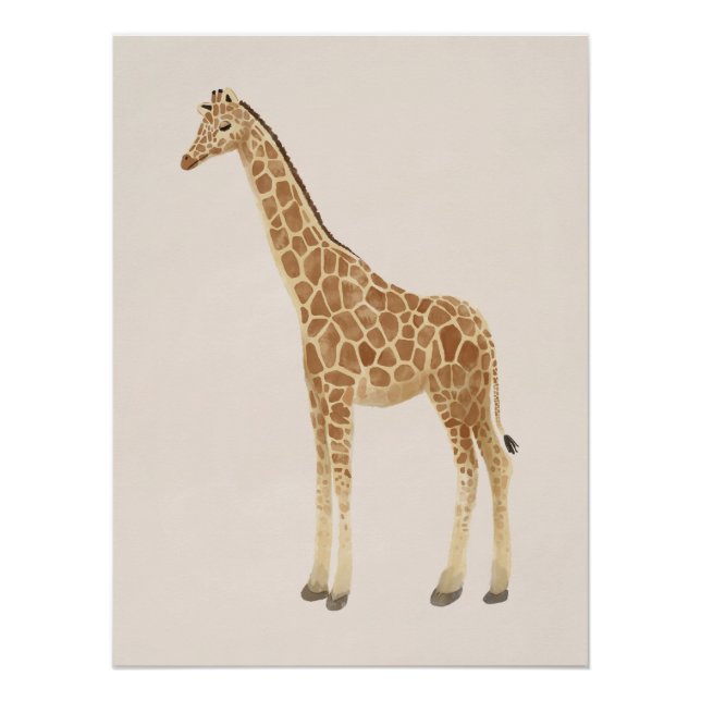 Giraffen-Kinderzimmer-Kunst Poster (Vorderseite)