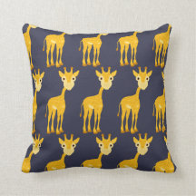 Giraffen-Kissen - illustrierter Druck