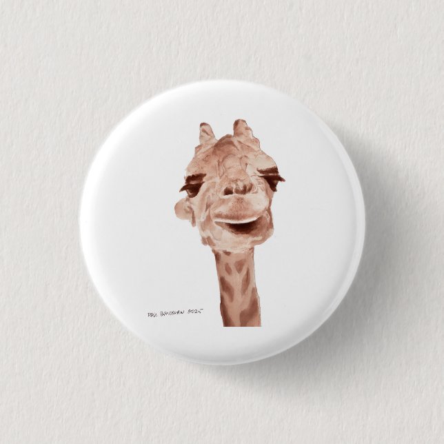 Giraffen-Knopf Button (Vorderseite)