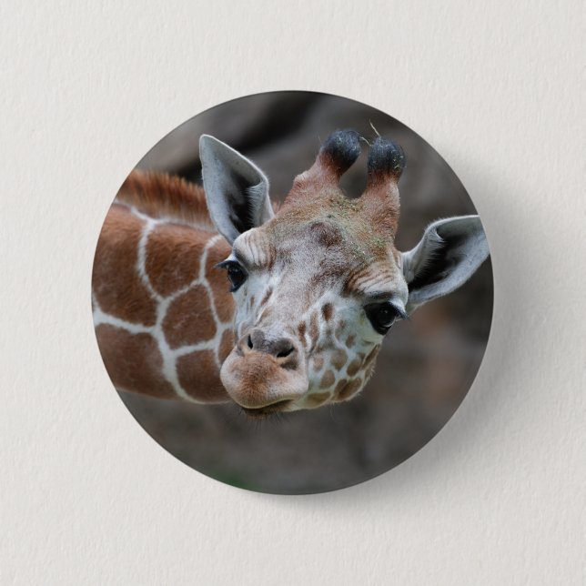 Giraffen-Knopf Button (Vorderseite)
